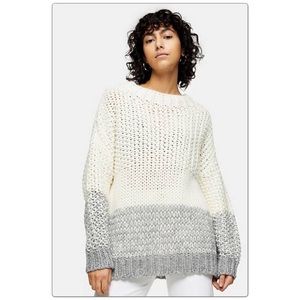 Topshop Contrast Panel Sweater